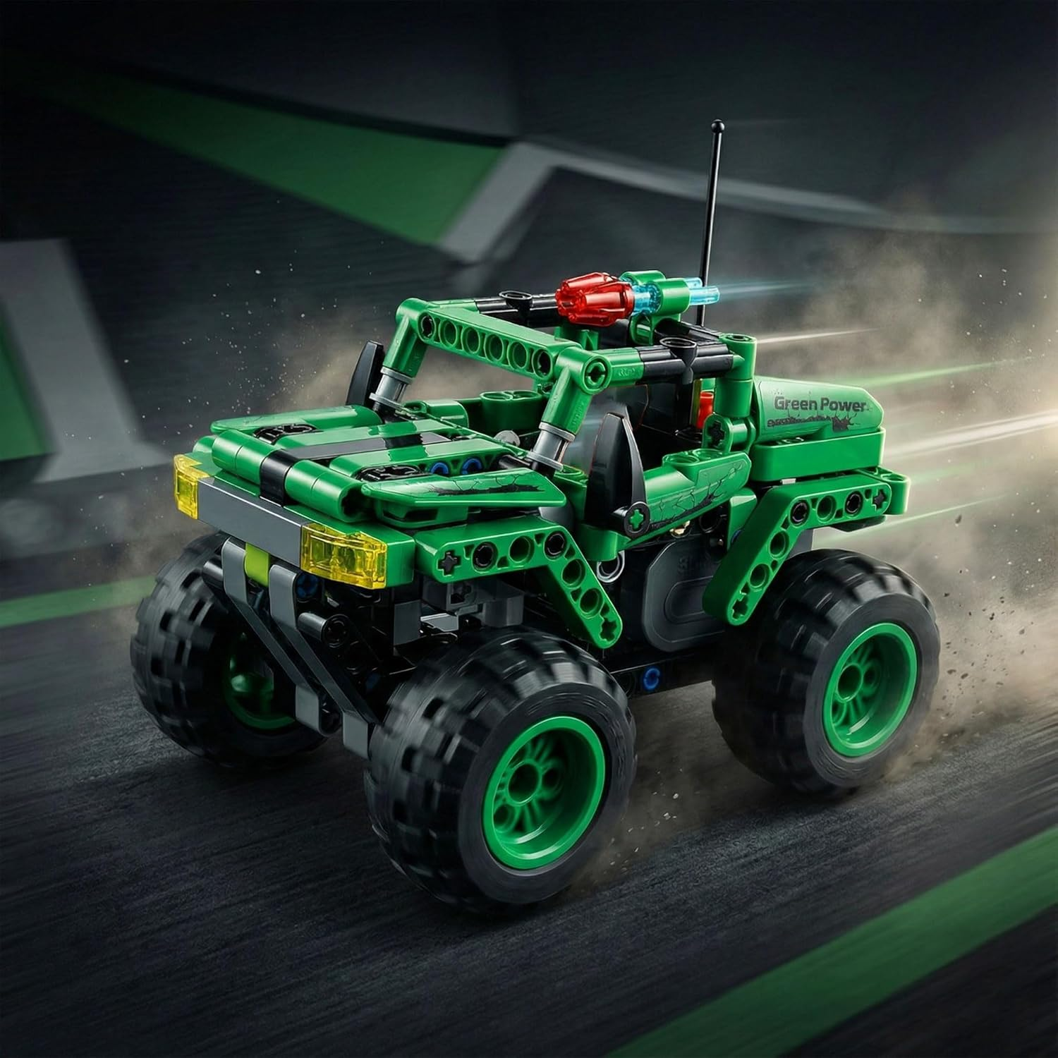 SUV Jeep Car CADA Building Block Set with Pull Back Function, Vehicle Plug-In Kit DIY Pull-Back Toy, Off-Road Vehicle Model Kit Made of Clamping Blocks, Pickup Technology Kit for Children and Adults