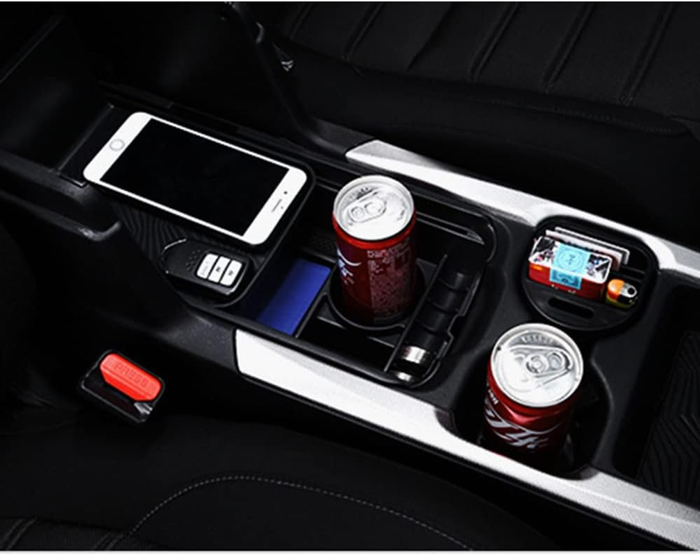 PIUGILH Customized for Honda CR-V 2017-2021 Accessories Car Center Console Armrest Box Glove Secondary Storage Box Console Organizer Insert Tray with Coin and Glass Holder image number 3