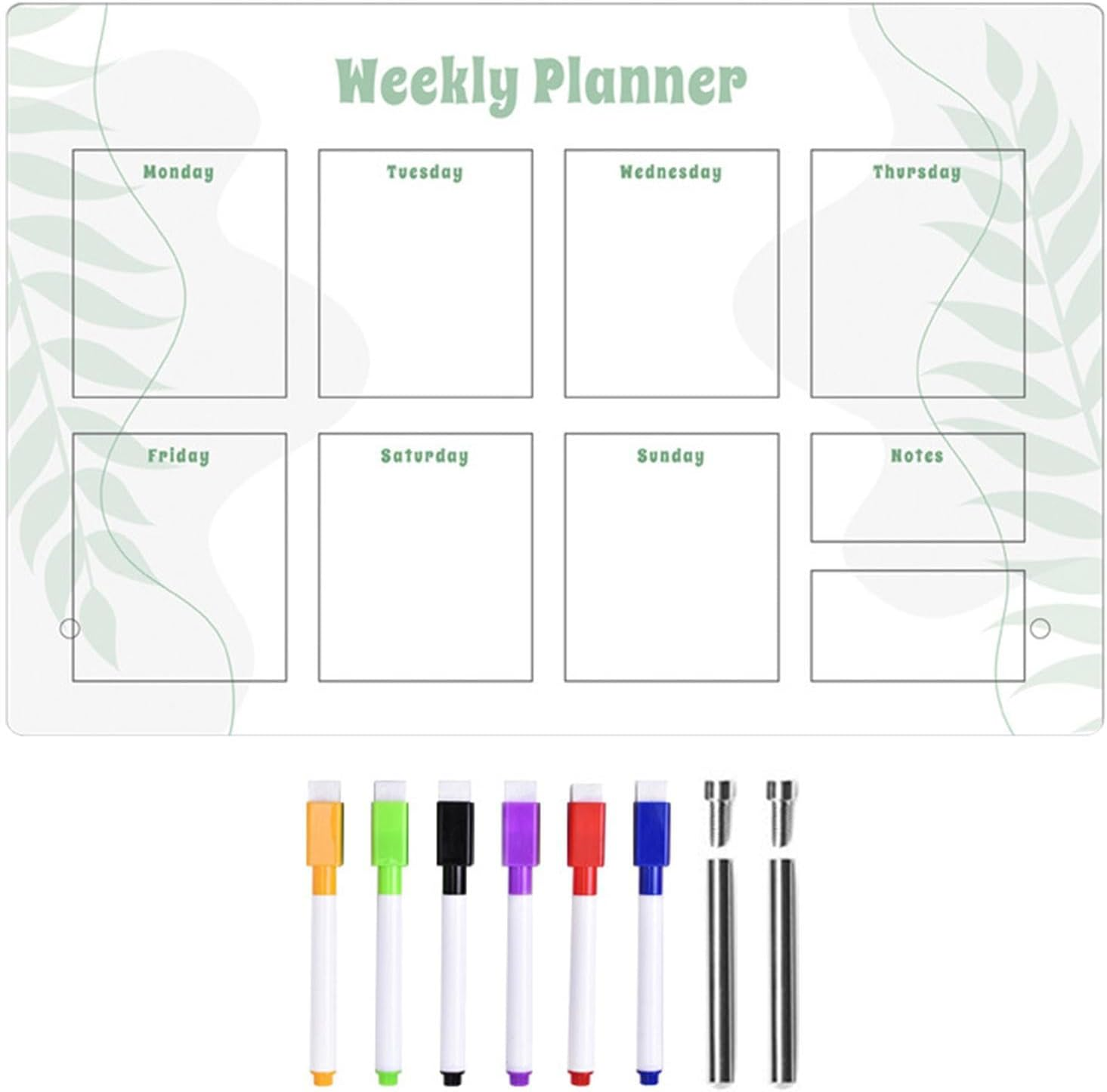 Whiteboard Planner - Weekly Calendar Planning Noteboard with Stand,Weekly Desktop Whiteboard, Calendar Planning Noteboard for Planning, Jmedic image number 6