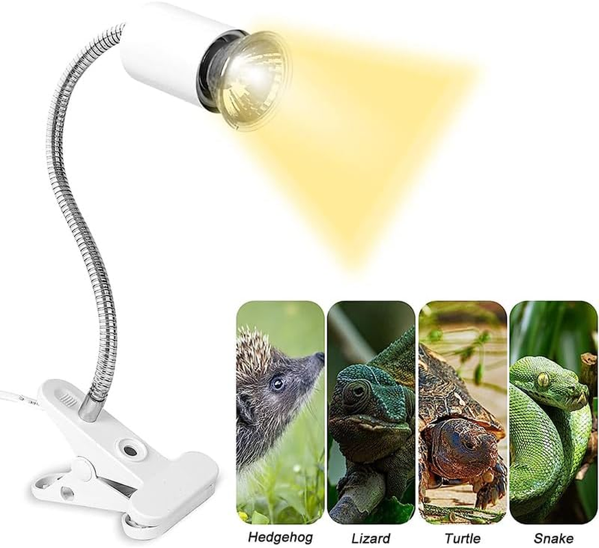 E27 Reptile Habitat Heating Lamp with UVB + UVA Rays: Essential for Turtles, Lizards & Other Pets - Ceramic Clip Holder, Adjustable Angles, AU Plug &ndash; Promotes Healthy Thermoregulation and Basking image number 3