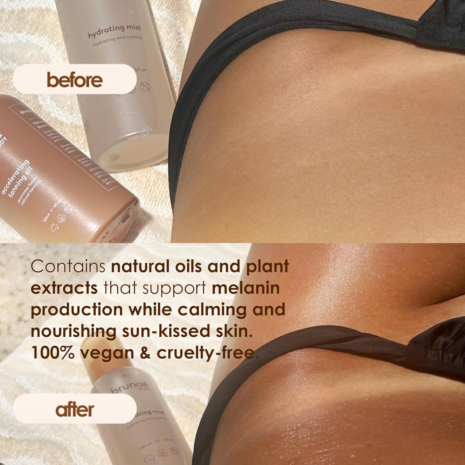 Tan & Hydrate Bundle - Accelerating Tanning Oil & Hydrating Mist for Glowing, Nourished Skin