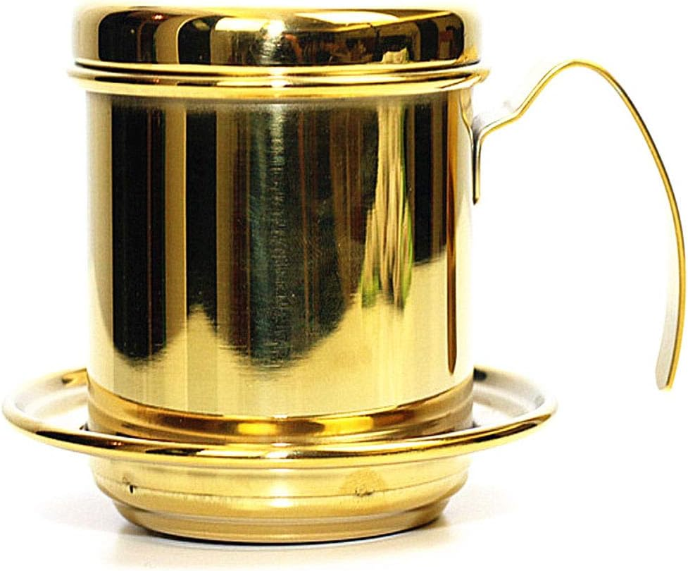 304 Stainless Steel Vietnam Coffee Pot, Coffee Appliance Brewing Pot, Drip Pot, Coffee Filter, Drip Pot,For Espresso Cappuccino British Afternoon Tea,Black