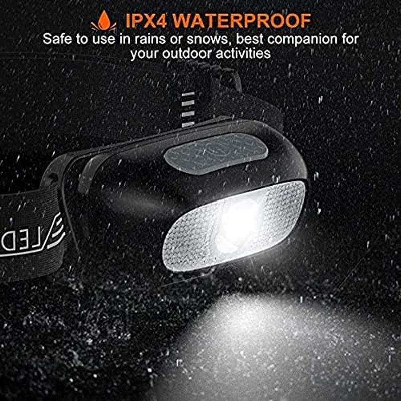 Fay Bless Rechargeable Headlamp - 350 Lumens Bright LED Flashlight for Camping, Running, Hiking - Lightweight 95G, 230&deg; Wide Beam Illumination (Black S) image number 1