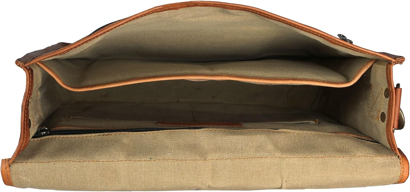 Komal'S Passion Leather Vintage 15 Inch Laptop Messenger Bag Briefcase Satchel for Men and Women image number 3