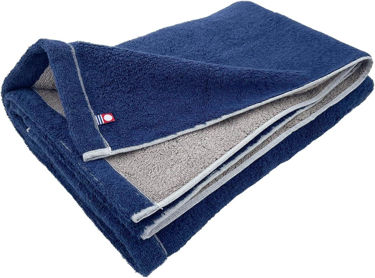 Imabari Towel + Reversible Large Bath Towel, Wine Gray, 27.6 X 51.2 Inches (70 X 130 Cm), 100% Cotton, Thick, Water Absorbent, Everyday Use, Made in Japan, Sweet Twist Towel Brand