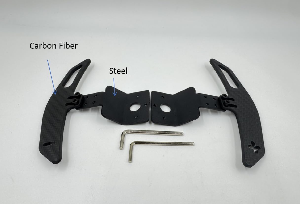 SIMPUSH Adjustable Carbon Fiber Paddle Shifter Mod Modification Parts Accessories for MOZA R5 R3 ES ESX