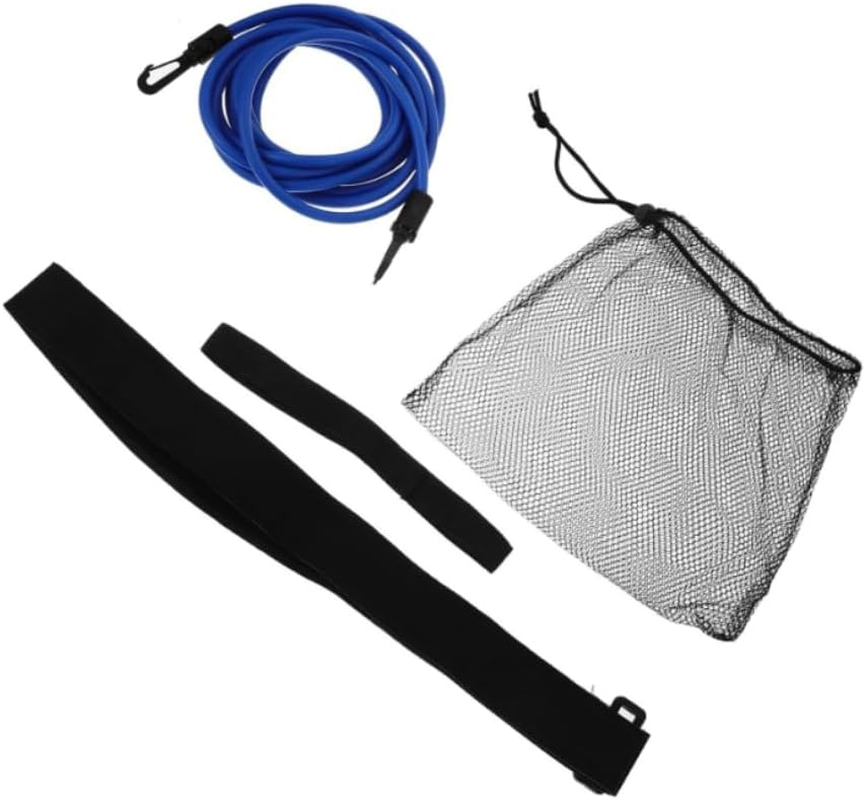 4 M Swim Belt, Swimming Training Belt,Swim Harness Static Swimming Belt，Waist Harness Resistance Training Belts,Elastic Swim Tether Stationary Set with Waist Band image number 3