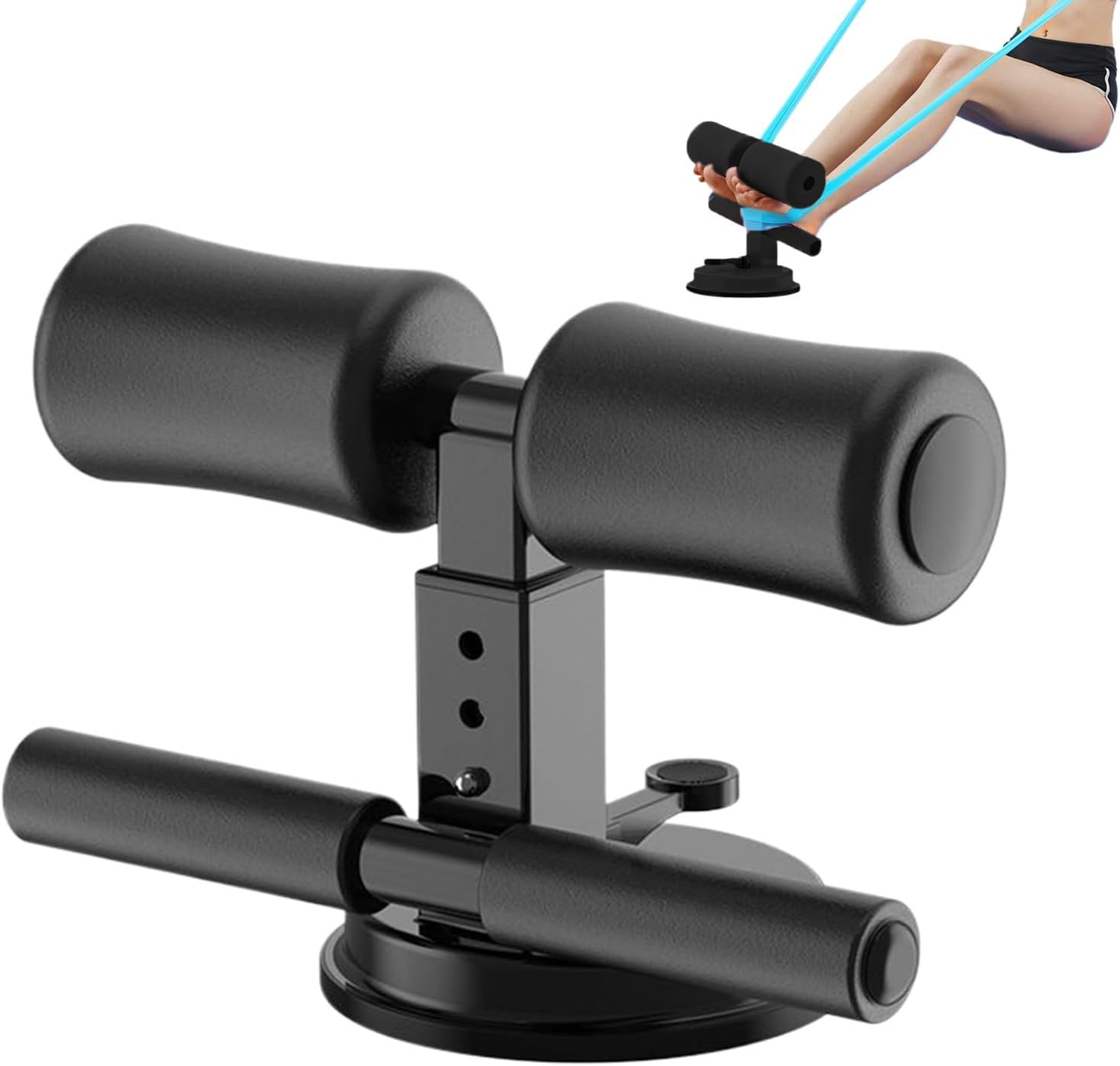 Sit-Up Bar Floor Exercise Stand | Multifunctional Adjustable Sit up Exercise Assistance Device | Portable Ab Training Auxiliary Device for Vest Line Exerciseworkout Work Yoga Home Gym Travel Indoor O - Pink image number 7