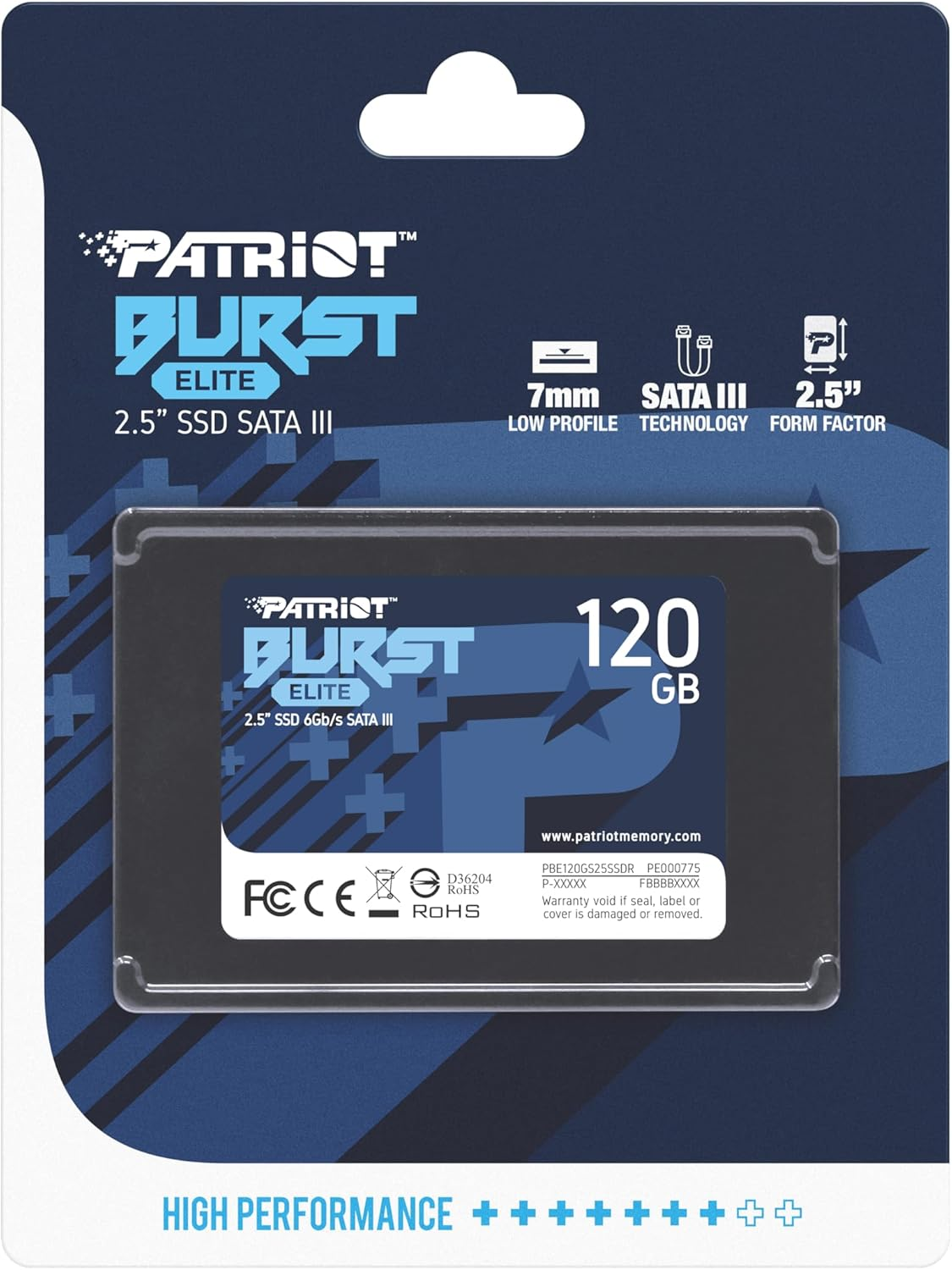 Patriot Burst Elite SATA 3 120GB SSD 2.5" Solid State Drive image number 1