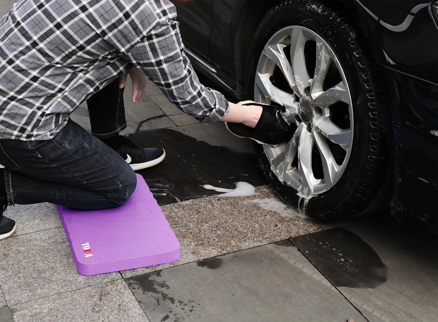 Kneeling Pad Thick Extra Large Foam Comfort Kneeling Pad for Work Gardening Yoga Exercise Garden Knee Pad 2 Pack Purple image number 5