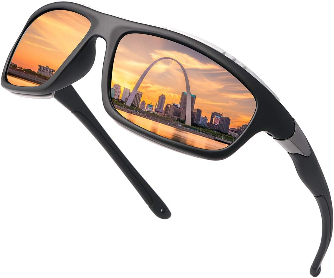 MIRYEA Polarized Sports Sunglasses for Men Women Cycling Running Driving Glasses