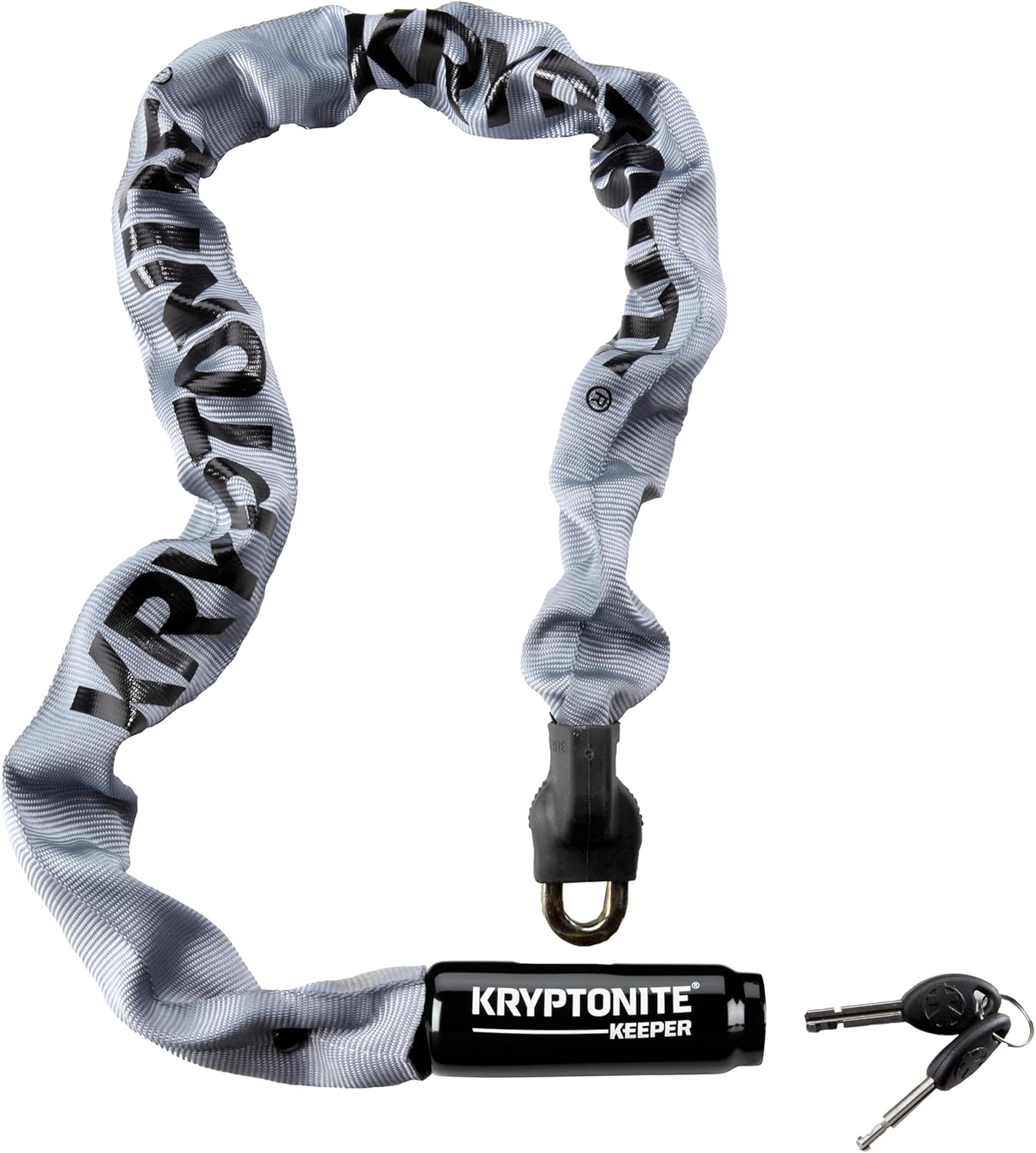 Kryptonite Keeper Integrated Chain Bicycle Lock, Grey, 32-Inch