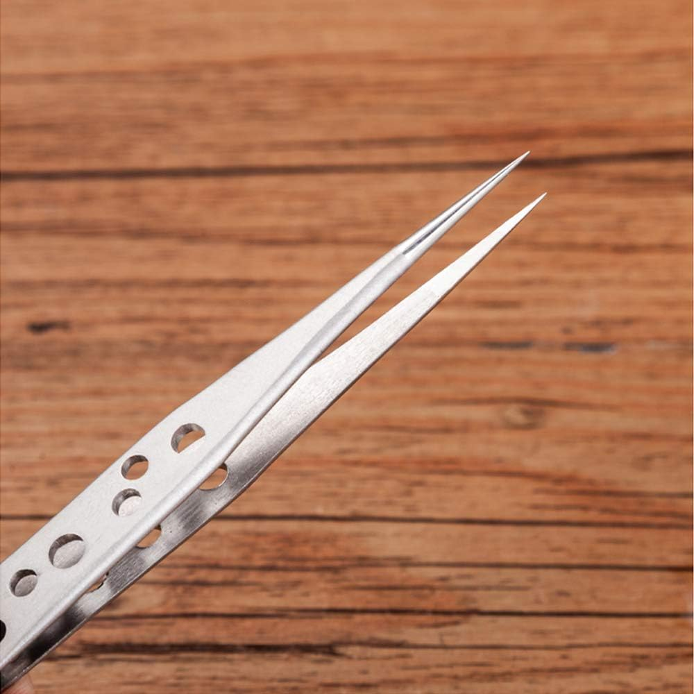 Wolfride Stainless Steel Tweezers Precision Tweezer Tool Set for Electronics Repair, Crafting (5 Pcs) image number 4