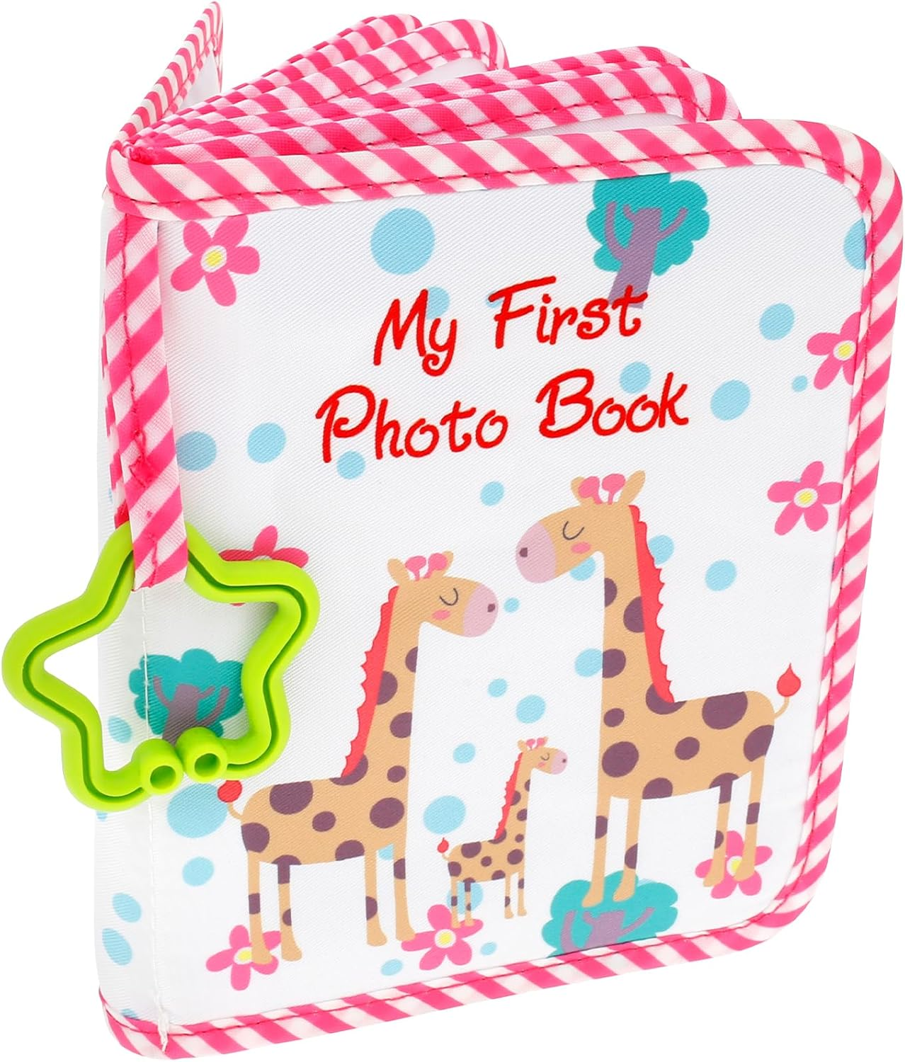 Baby Soft Photo Cloth Book 18X14Cm My First Family Album for Newborn Toddler Kids (Pink, 2Pcs)