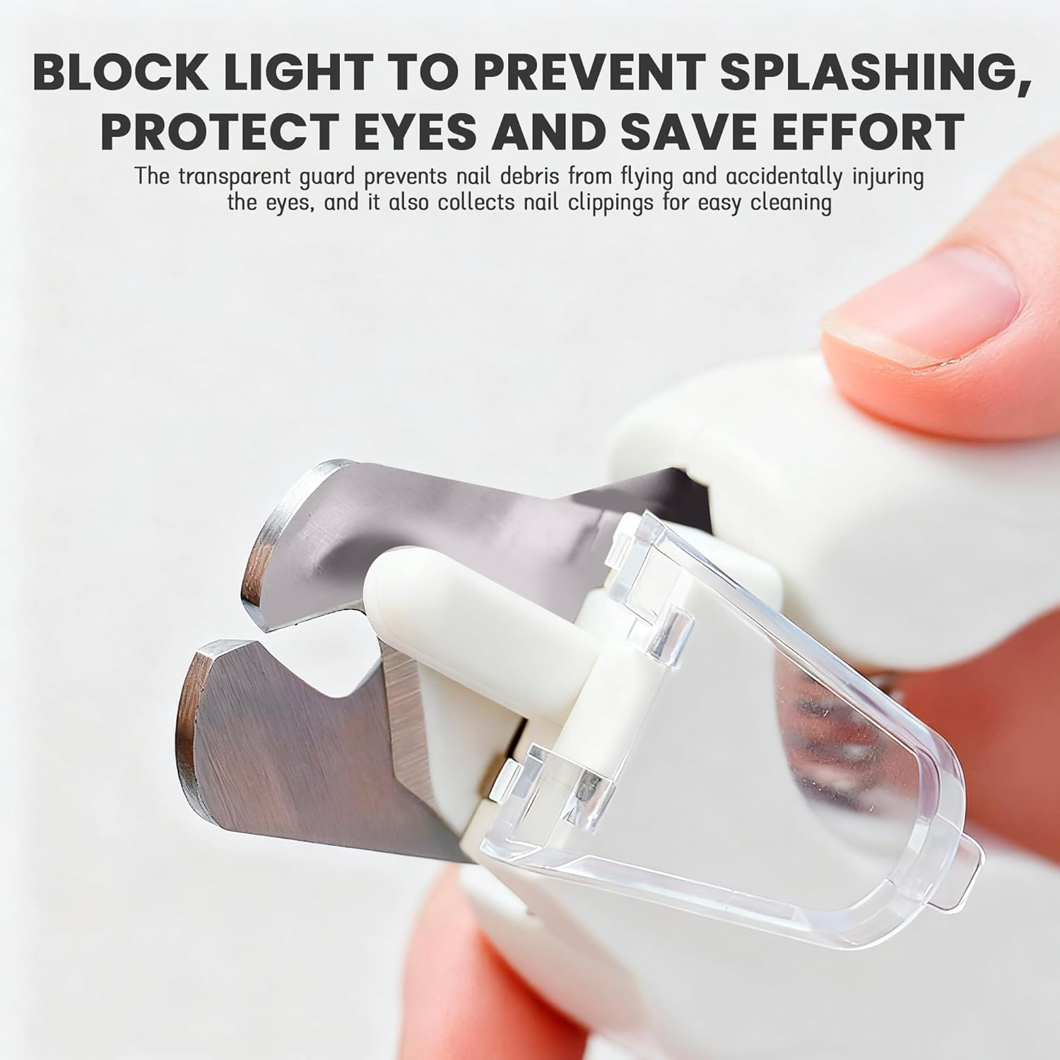 Pupnourish Pet Nail Clippers with Light, 2 in 1 Pet Nail Clipper and Grinder, Safe Trim Design, Rechargeable, Fits Cats & Small-Large Dogs (White) image number 5