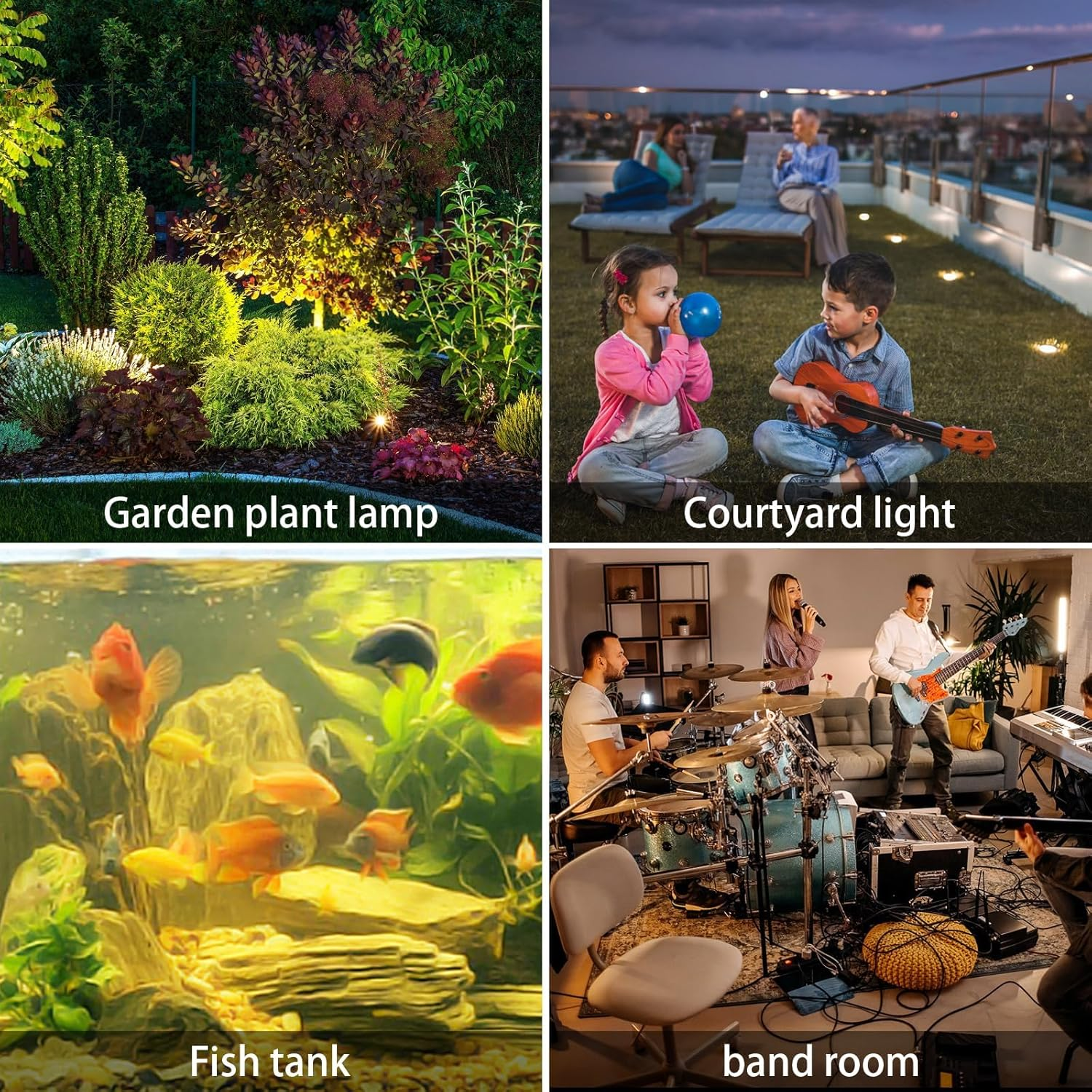 Solar Pond Spotlights, 2 in 1 RGB Color Changing Solar Underwater Lights 12 LED Waterproof Submarine Outdoor Landscape Spot Lights for Ganden Patio Pond Waterfall Fountain image number 3