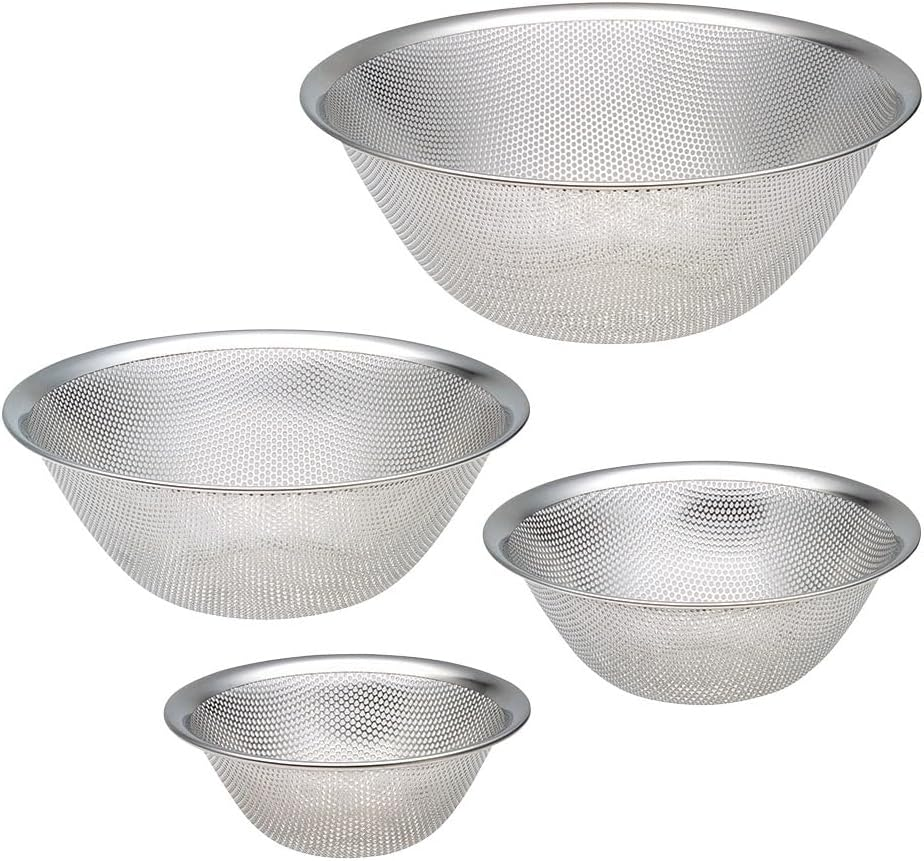 Sori Yanagi Perforated Strainer - 16Cm ? 19Cm ? 23Cm ? 27Cm 4Pcs 316076 (Japan Import) image number 4