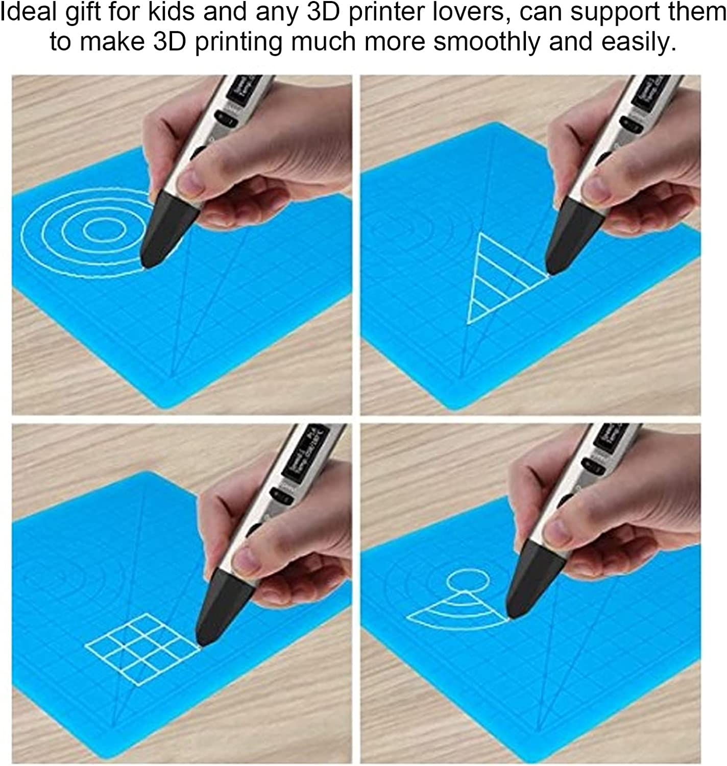 3D Pen Drawing Tool, Multi Shaped Professional 3D Printing Pen Mat with Basic Templates Finger Caps for Kids for 3D Printer for Adults image number 5