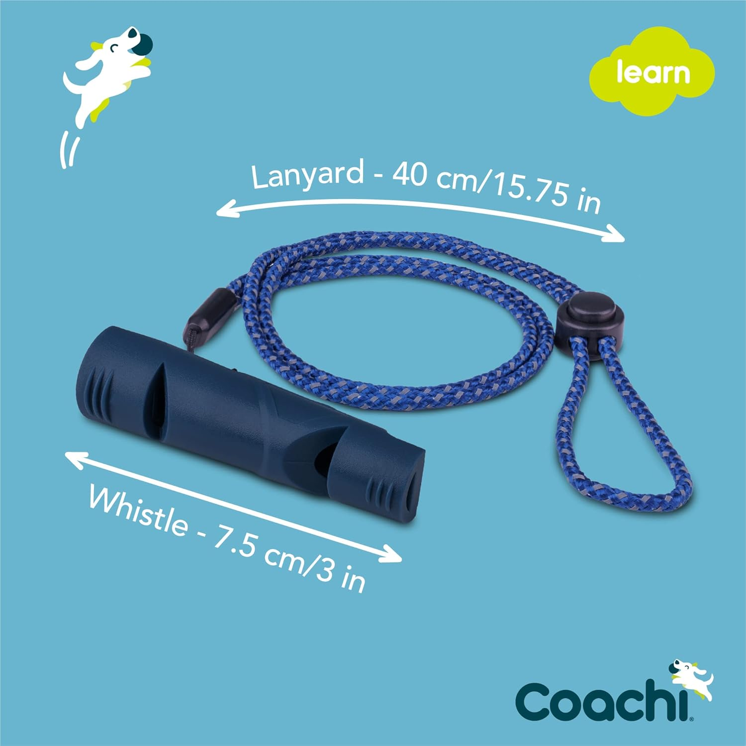 Company of Animals Coachi Two Tone Whistle, Navy image number 6