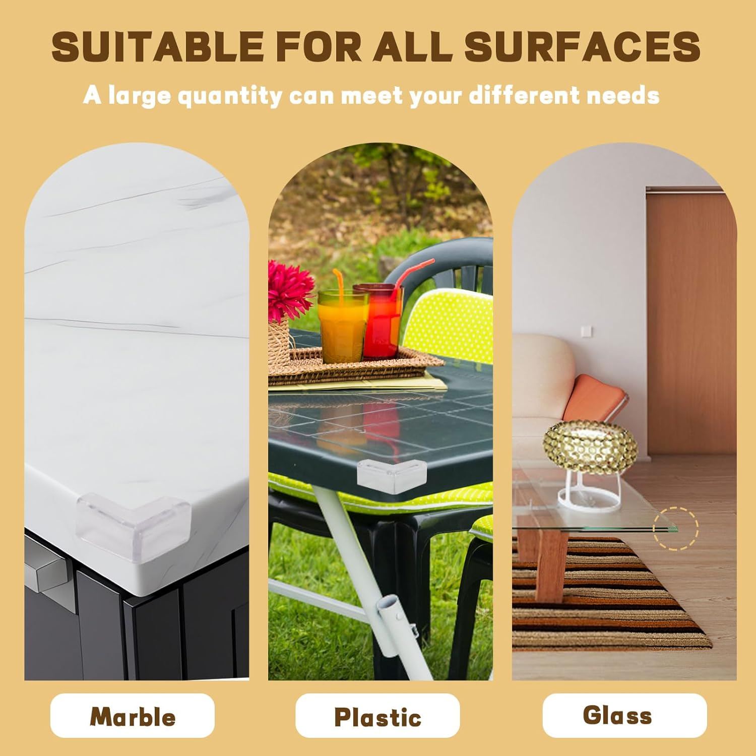 ASTIMESA Thickened Corner Protectors for Furniture, Clear Table Corner Covers Guards, Sharp Edge Bed Corner Bumpers Cushion for Countertop Desk Cabinets (L-Shape) (12 Pack) image number 1