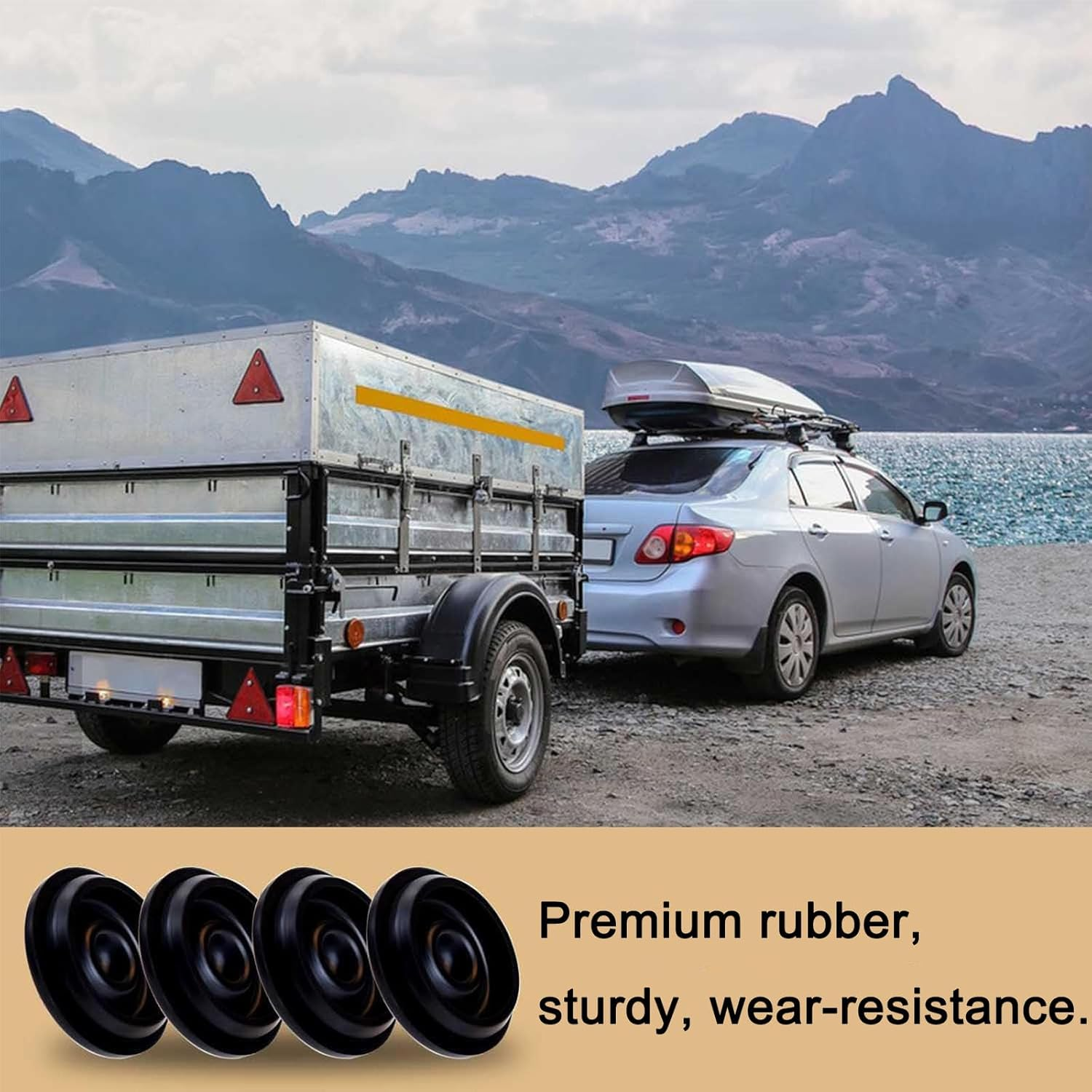 Trailer Hub Caps for Dexter EZ Lube Axles, Trailer Dust Cover Rubber Plug,Fits 2000-3500LB Rvs/Campers (8) image number 6