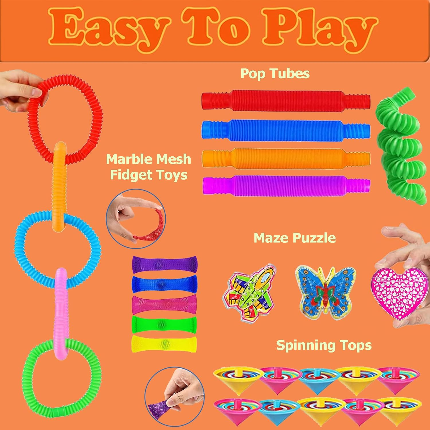 43PCS Party Favors for Kids, Goodie Bags Stuffers for Classroom Reward Prizes, Birthday Gifts Toys, Treasure Chest Toys, Carnival Prizes for Kids 3-5 6-8 8-12 image number 5