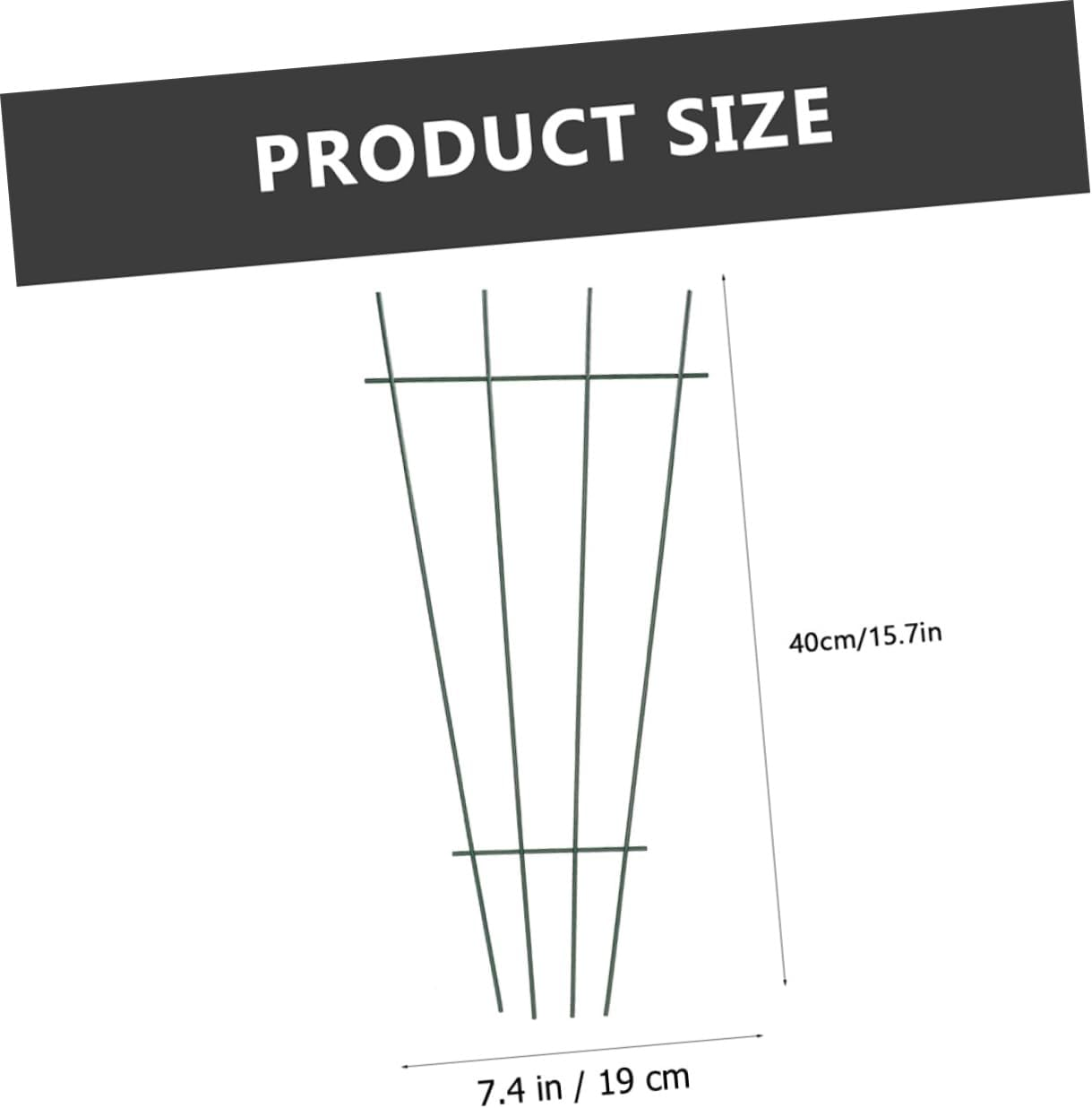 MERRYHAPY 2Pcs Sturdy Iron Garden Pergola Trellis Plant Stake Support for Indoor Outdoor Use image number 5