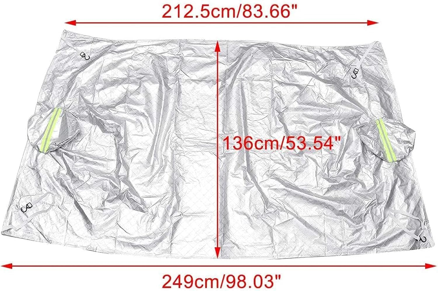 Car Windscreen Cover Car Sun Shade Front Windscreen Sunshade Auto Front Window Protector Winter Front Window Ice Cover Snow Frost Dust Sun Shade Protector 4 Layers in All Weather image number 1