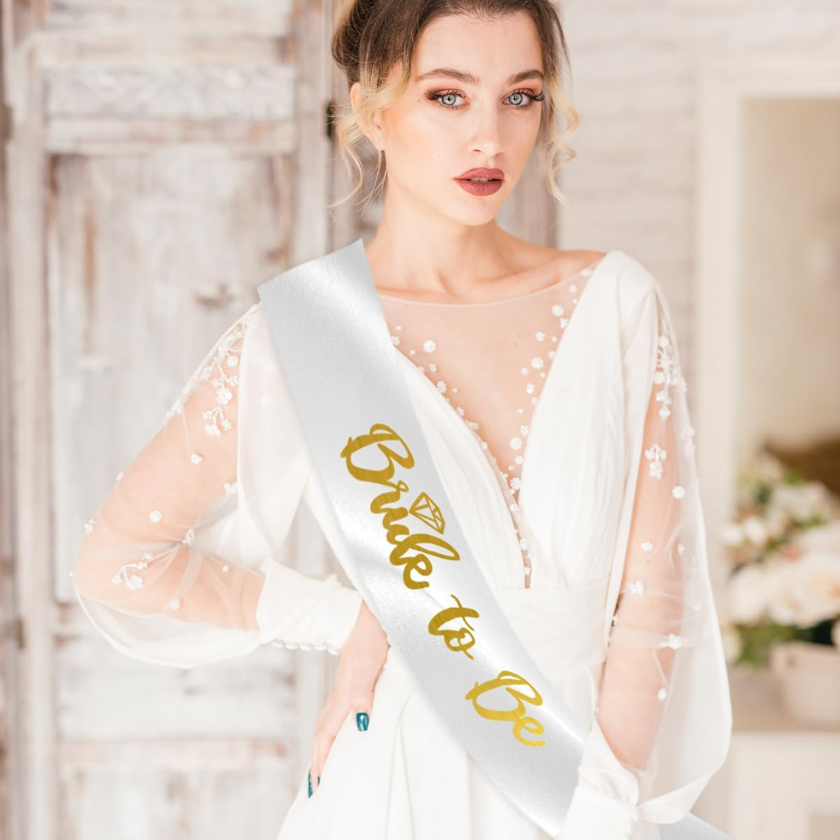 Bride to Be Sash, 7 PCS Bridesmaid Sashes for Hen Party, Wedding Decoration (9.5 X 78.74Cm/3.75 X 31In) image number 6