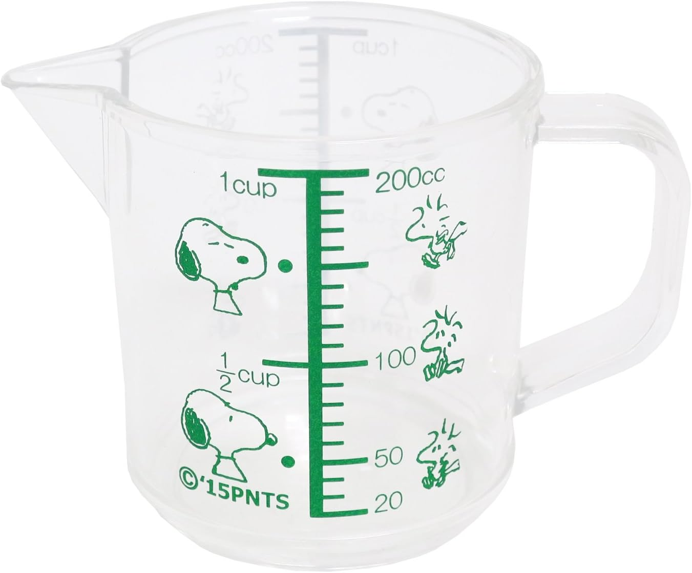 OSK MC-1 Measuring Cup, Rilakkuma Measuring Cup, Small, 7.8 Fl Oz (200 Ml), Made in Japan, Graduated, Boiling Water, Handle, Cute, Stylish, Easy to Use, Easy to Pour, for Cooking, Clear image number 3