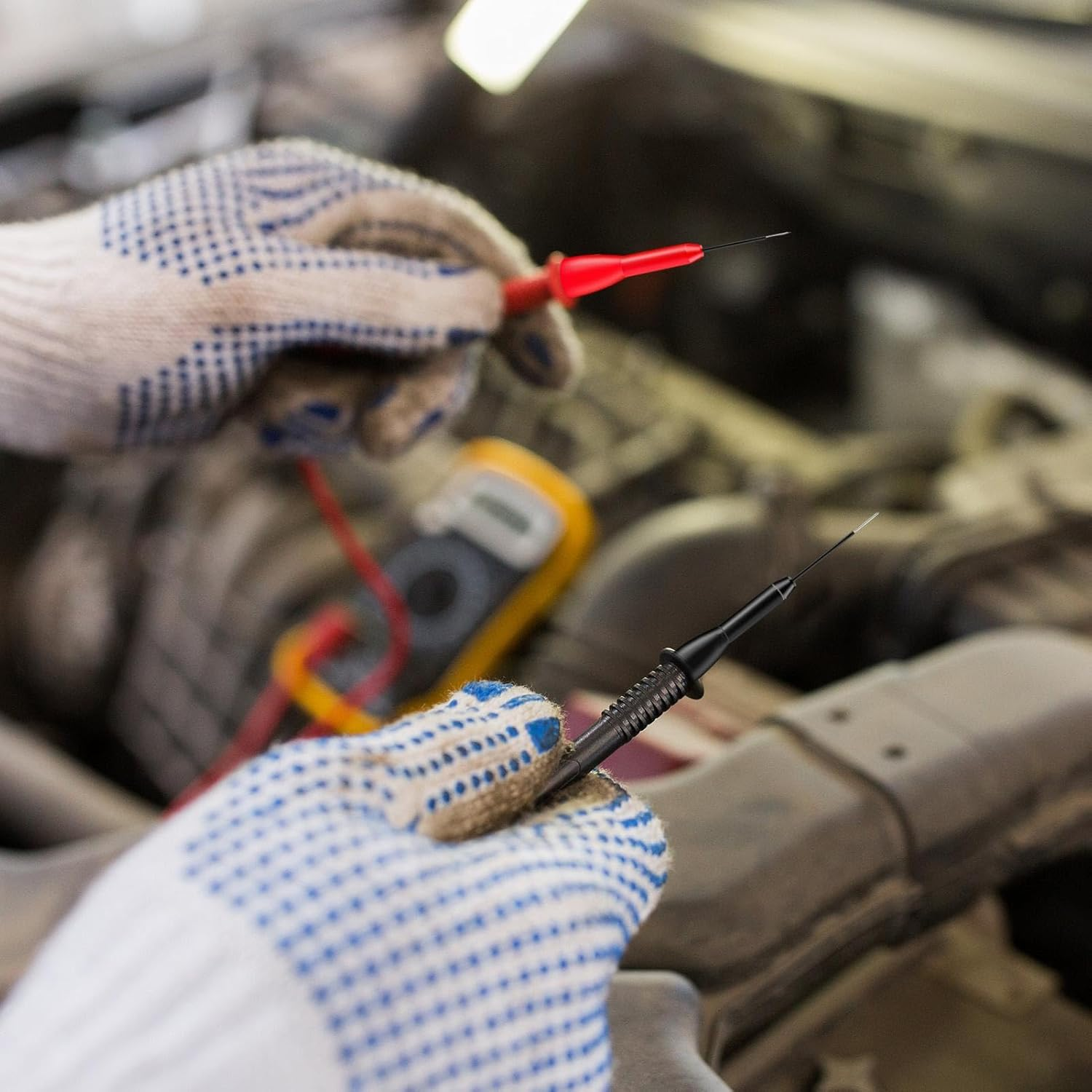 Meter Probe - Multimeter Test Leads | Multi-Meter Test Probes Kit | Car Insulation Wire Piercing Probes | 1Mm Test Probe Pins | 2Pcs Automotive Test Probes Test & Measurement Tools for Banana Socket image number 5