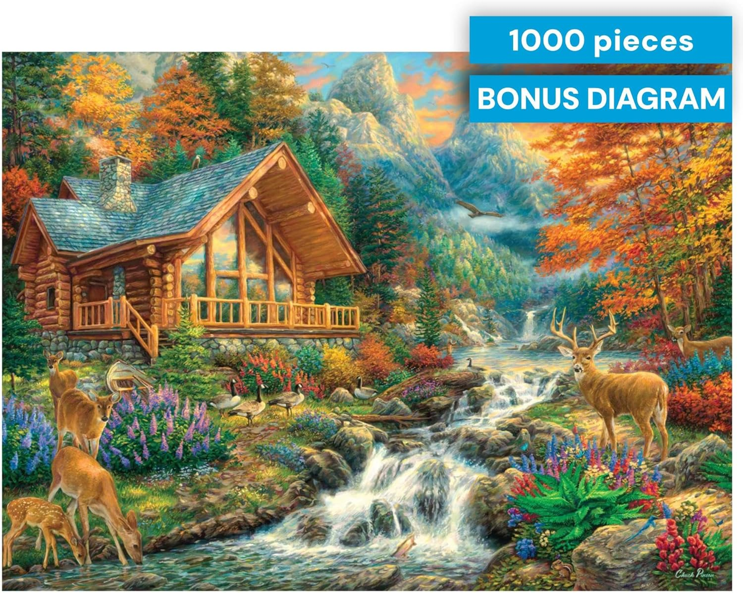 Buffalo Games - Alpine Serenity - 1000 Piece Jigsaw Puzzle with Hidden Images image number 4