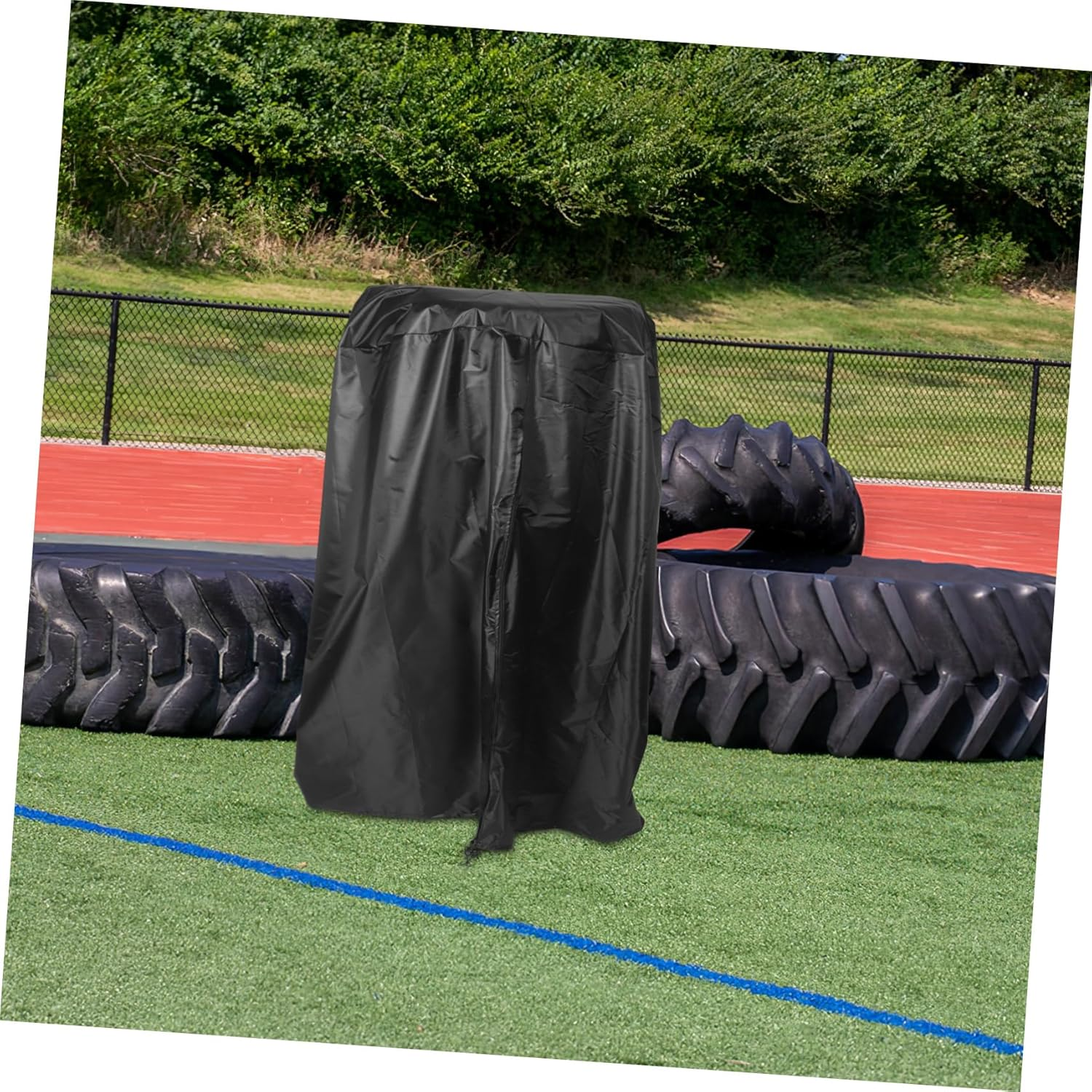 VINTORKY Material Tire Cover Weatherproof round Car Wheel Cover Easy Zipper for Outdoor Indoor Storage image number 1