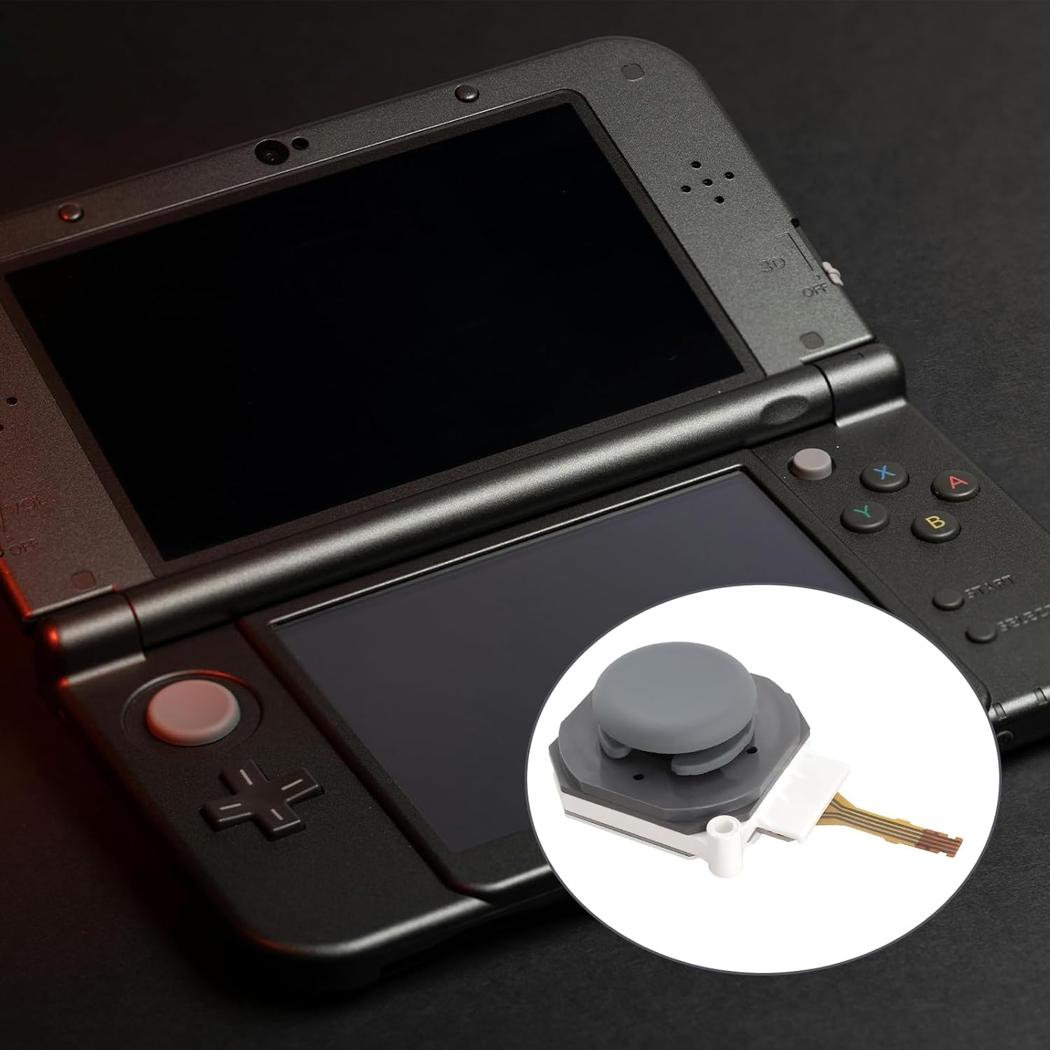 Agwenkui 1PC Analog Thumb Stick Joystick Replacement Part - Compatible with Nintendo 3DS/3DS XL/3DS LL Game Console Controllers, 25X22Mm Rocker Cap for Analog Stick Repair (Precise Size Match) image number 2