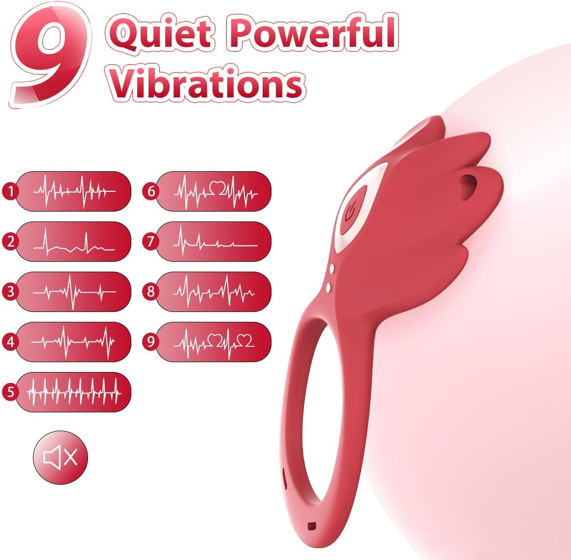 Adult Sex Toys Wearable Panty Vibrator,Female Sex Toy with 9 Vibration Modes,Vibrating Penis Ring Clitoral Stimulator,Couple Sex Toy with APP Control Vibrators for Women Men Sexual Pleasure image number 4