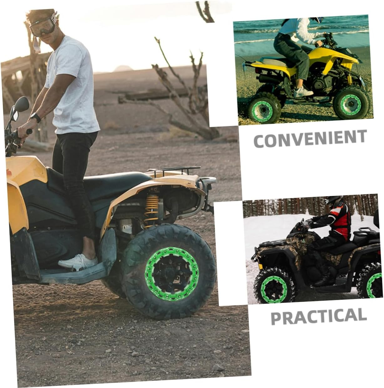 DINHEAROM 2Pcs ATV Wheel Hub Covers Durable Plastic Rim Caps for off Road Vehicles Protective Wheel Center Hub Covers for Versatile ATV Models image number 1