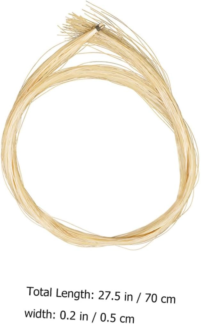 Totority Natural White Horse Hair for Violin Bow 3/4 Size Replacement Bow Hair Violin Accessory for Smooth Playing and Practice image number 3