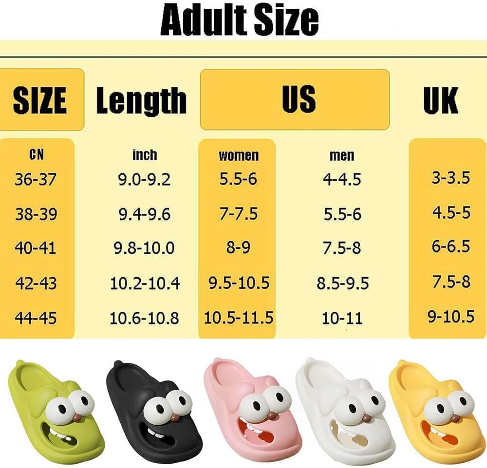 Big Eyes Dog Slippers for Women Kid, Tongue Kiss Slippers, Non-Slip Quick Drying Soft Lightweight Shower Cloud Slides image number 7