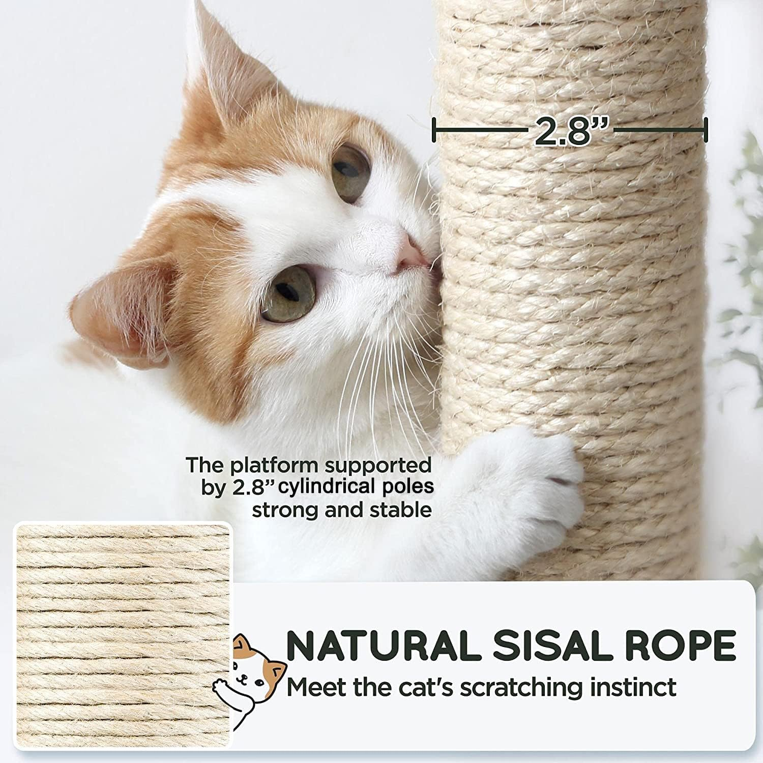 UPET Cat Tree 155Cm Luxury Cat Tower with Scratching Posts Board Multi-Level Houses Prech for Indoor Cats Heavy Duty Cat Cage Condo Shelves for Kittens Pet Play House Furniture（Dark Grey） image number 1