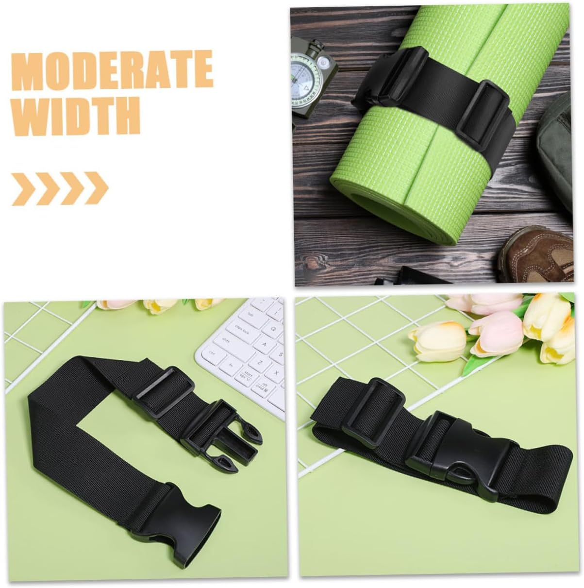 Holibanna 2Pcs Luggage Straps Buckle Wide Versatile Straps for Suitcases Backpacks Camping Adjustable image number 1