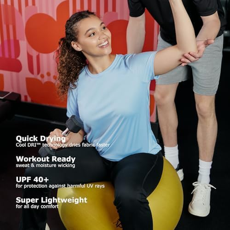 Hanes Women'S Sport Cool Dri Performance Long Sleeve Tee, Awesome Blue, Small image number 5