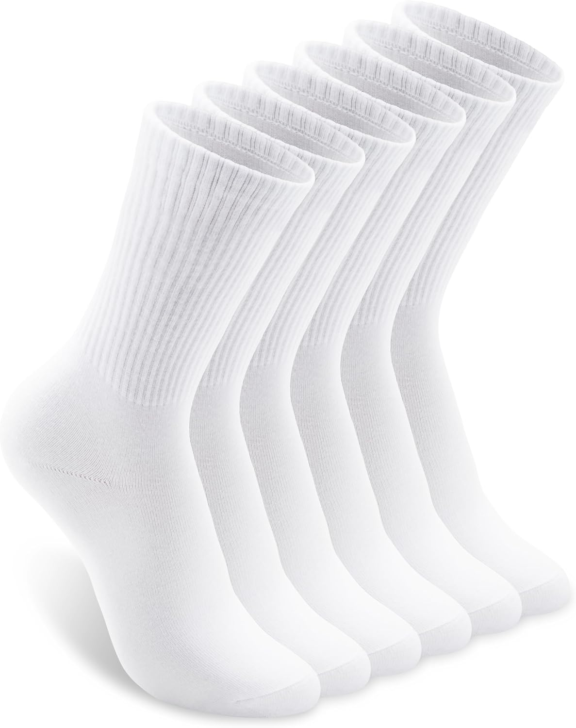 ZANZER 3-6 Pairs Crew Socks Women Men,Casual Athletic Socks Combed Cotton Running Socks for Women Granola Girls Clothes,Womens Crew Lightweight Thin Casual Calf Sport Socks