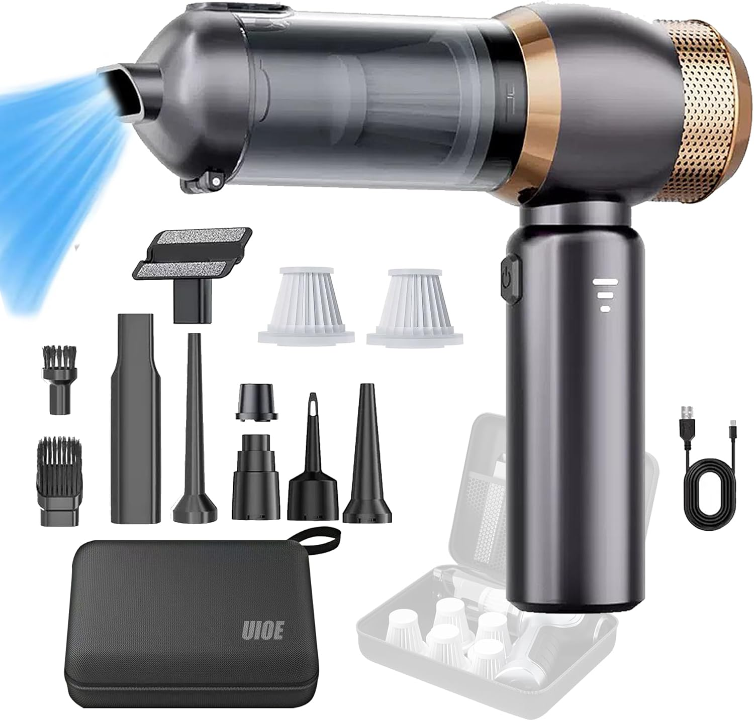 4-In-1 Cordless Handheld Vacuum with 22000PA Suction - Air Duster and Blower for Home & Car Cleaning image number 1