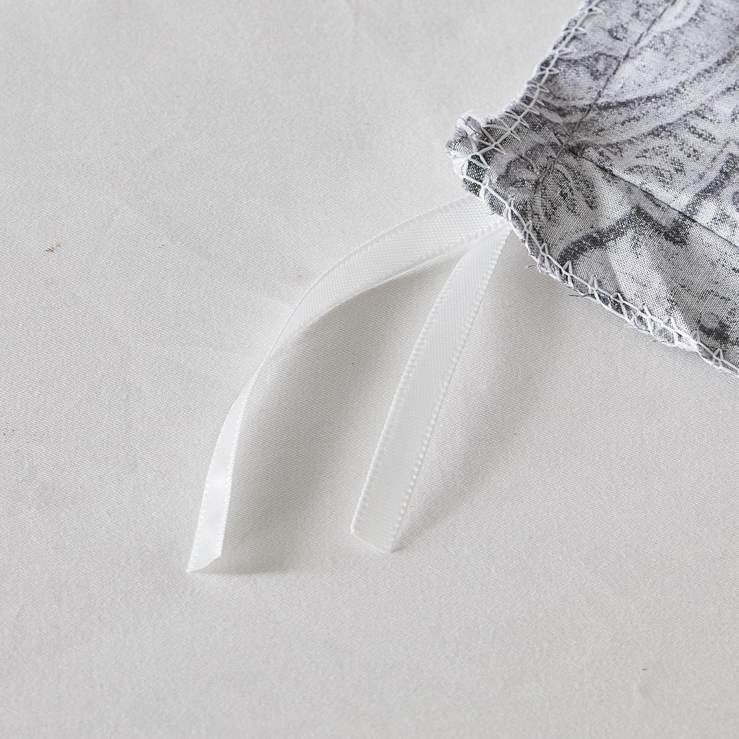 Yuheguoji 100% Egyptian Cotton 3 Pieces Duvet Cover Set Modern Printed Pattern Bedding Set 1 Duvet Cover with Zipper Ties 2 Pillow Cases Luxury Quality Soft Breathable Comfortable Durable Easy Care, Cotton, Grey Paisley, King image number 3