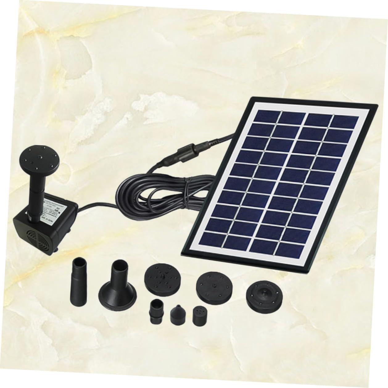 UKCOCO 4W Solar Floating Fountain Water Pump Outdoor Mini Garden Pond Aerobic Water Fountain for Fish Pond Landscape Pool image number 5