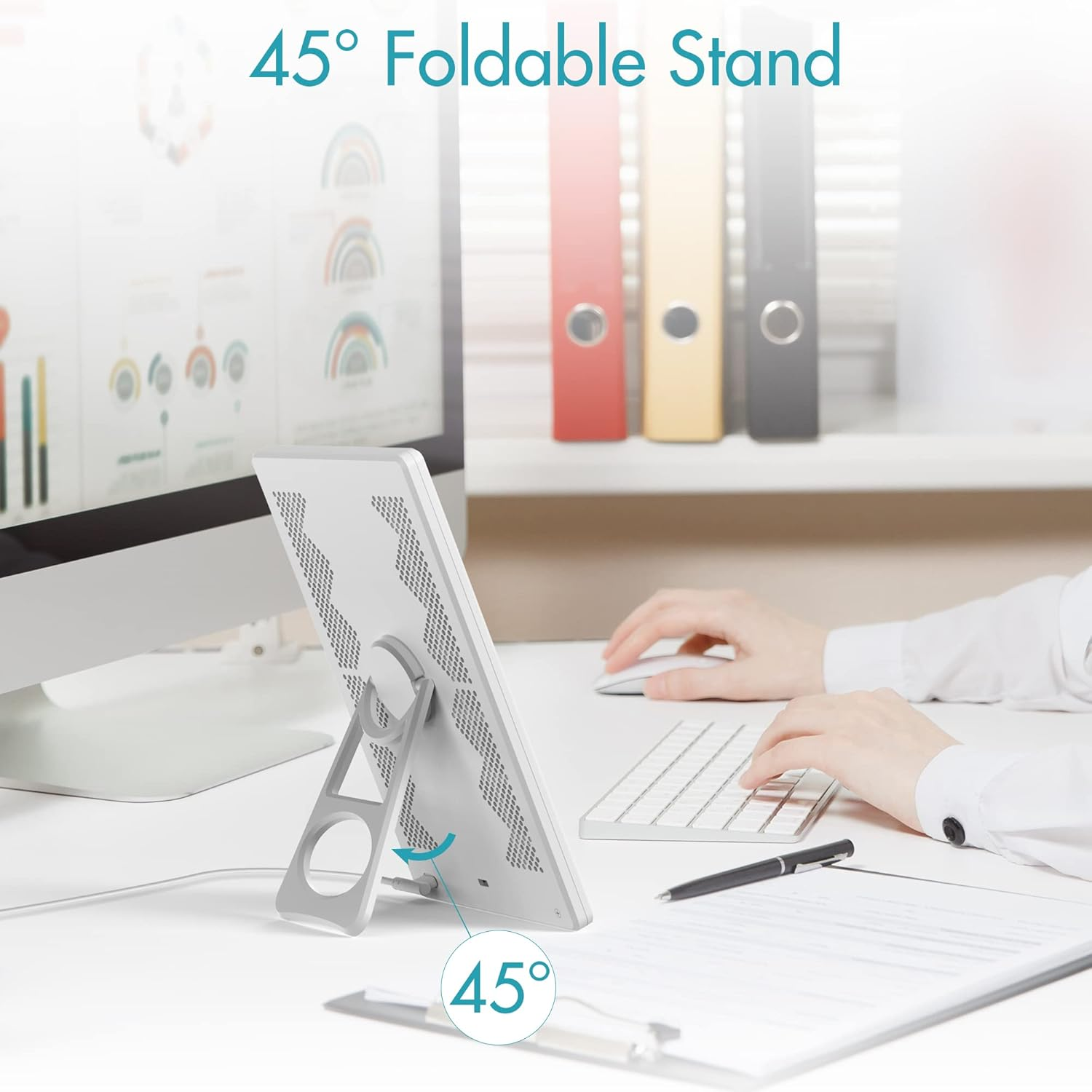 Panergy Light Lamp, Uv-Free 16000 Lux Simulated Sunlight, Sun Lamp with 3 Color Temperature, 4 Brightness Levels & 4 Timers, Touch Control Sunlight Lamp with 45&deg; Foldable Stand for Home Office image number 2