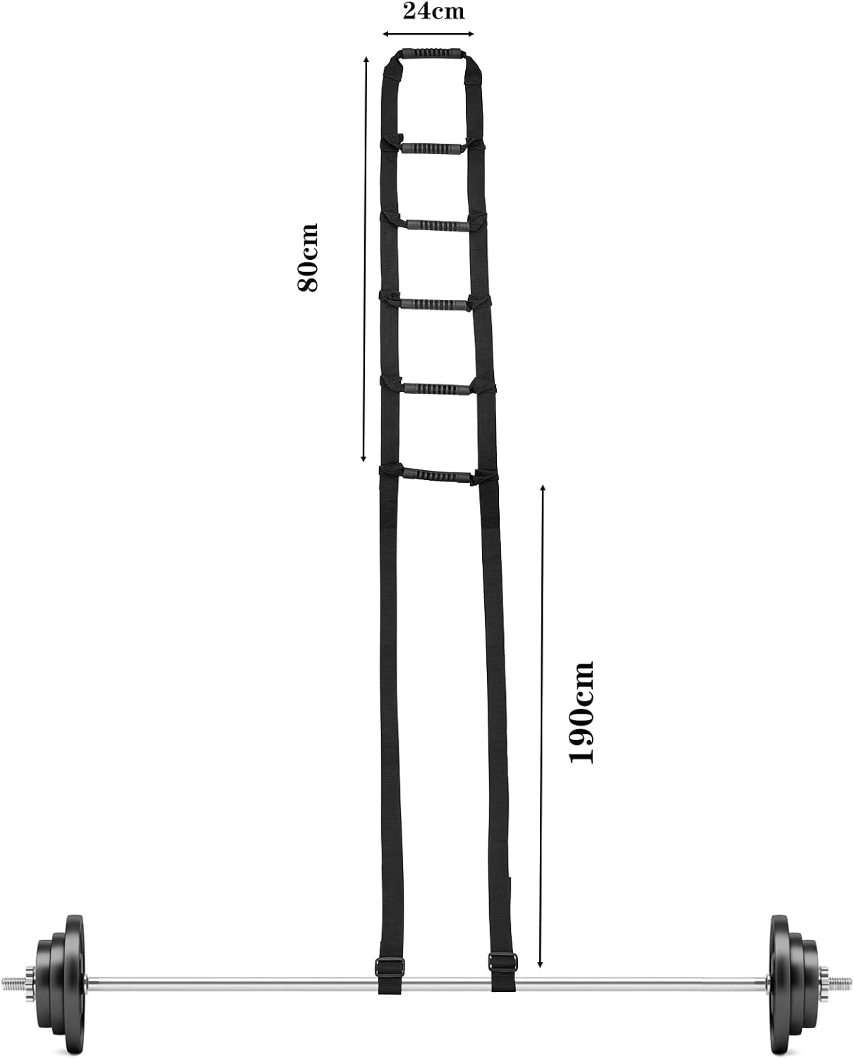 Pull up Assist Bed Ladder,Bed Ladder Assist with Handle Strap,Sit up Helper Bed Assistance for Elderly, Senior, Injury Recovery Patient, Pregnant, Handicap - Black 4 Hand Grips image number 3