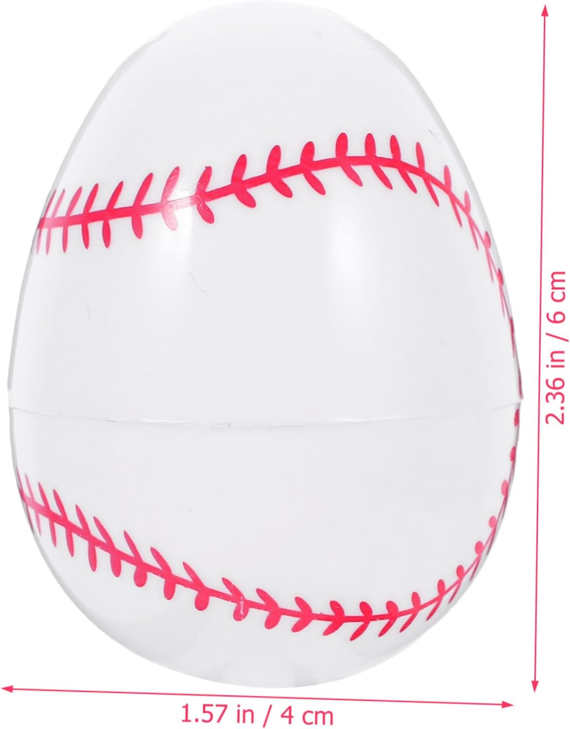 JOINPAYA 12Pcs Easter Egg Fillers Baseball: Design Sturdy Plastic Eggs Jumbo Eggs Basket Cups Easter Rounders Egg Decorating Party Supplies image number 3