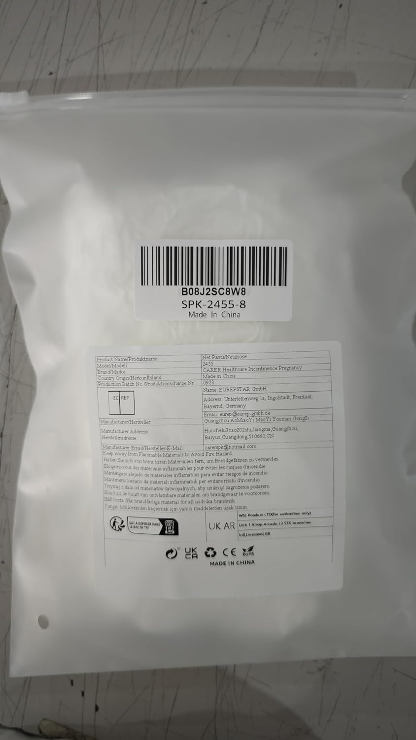 Mesh Panties Postpartum 8 Count Post Partum Underwear Disposable High Waist C-Section Underwear for Washable & Reusable, Breathable, Stretchy Hospital Mesh Underwear (M-8Count) US Inventory image number 4