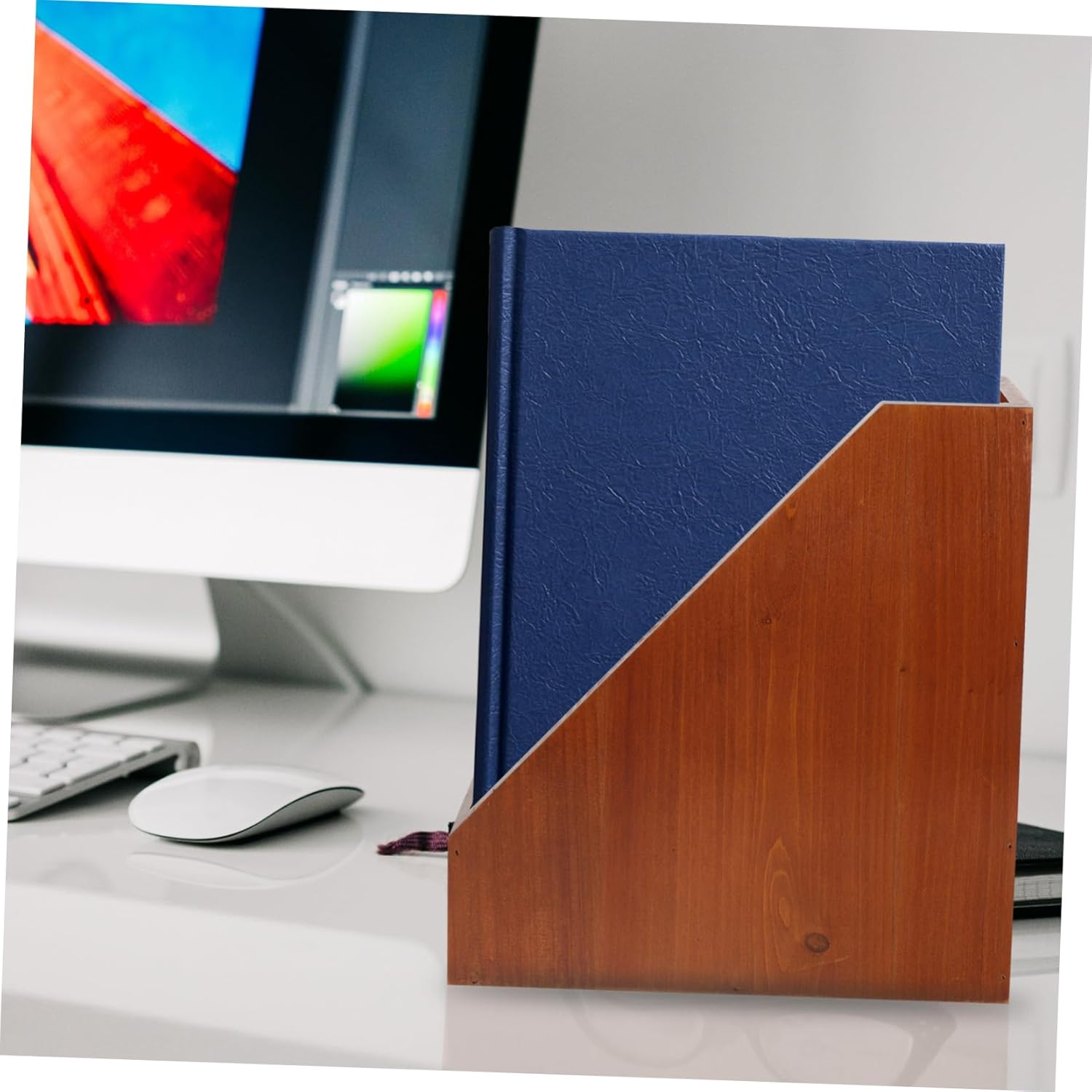 LALAFINA Rustic Wood Box Storage Container Desk Accessories for Women Office Supplies Organizers Wooden Storage Box